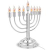 Aviv Judaica 12" Quality Chanukah Menorah Round Base Highly Polished