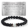TOLOWOBK 1 Year Sobriety Gifts for Men Women One Year