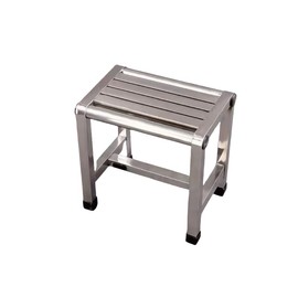 Jero.Ted Metal Bench Waterproof Stainless Steel Shower Bathroom Stool, Durable Bathtub Seat Chair 3 Years Warranty Bath Shaving Pedicure Chair, 12.3" H Salon Spa Bathroom Foot Stool, Handmade