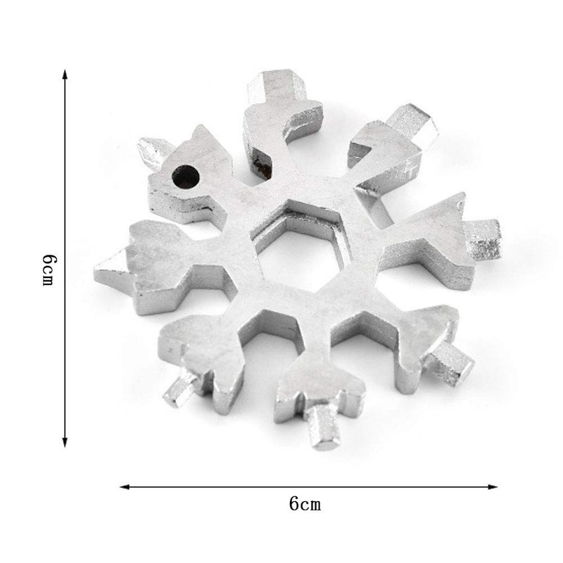 18-in-1 Multitool Stainless Steel Bicycle Multifunctional Tool, Snowflake Multi Tool