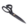 Sewing Scissors 10in Black High Manganese Steel Iron Ergonomic Curved