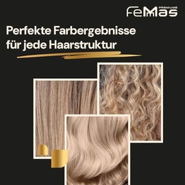 FemMas Haarfarbe 3x Mittelblond Amber Gold 7.83 I Professionelle Creme Haarfarbe mit Arganöl, Keratin & Ceramiden I dauerthafte Haarfärbung oder Tönung für strahlende Farbergebnisse I 100 ml