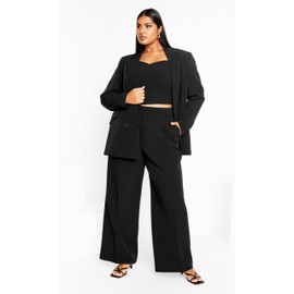 City Chic Women's Plus Size Oversized Alexis Blazer Jacket, Black, 12