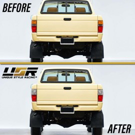 USR 84-89 4Runner Tail Light - WITH 4 LED Bulbs UPGRADES - Red/Clear Rear Tail Lamps Set (Left + Right) - Compatible with 1984-1988 Toyota Pickup Truck 2WD/4WD & 1984-1989 4 Runner SUV 1st Generation