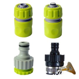 mciskin Starter Set for Hose Connection, Hose Tap Connection Set for Irrigation, Car Washing, Washing Machine (1/2 Inch Hose Pipe Quick Connector + Tap Adapter) – Pack of 4/Light Green