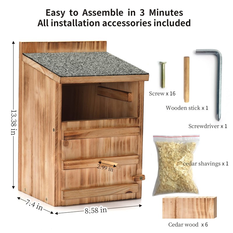 Owl House Premium Wooden Bird House Kit - Cedar Owl