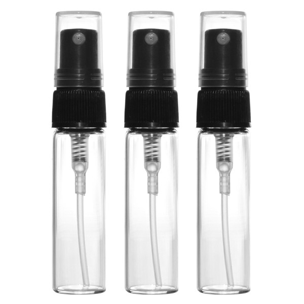 Riverrun Set of 100 Perfume Atomizers Black Fine Mist Sprayer