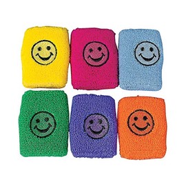Fun Express - Smile Face Wrist Bands - Jewelry - Bracelets - Novelty Bracelets - 12 Pieces