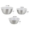 Brushed Stainless Steel Mixing and Storage Bowl Set with Lids