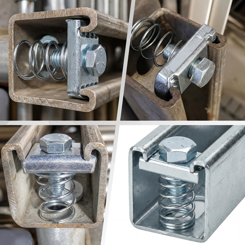 Otoolling 50 Set 3/8"-16 Spring Nut and Bolt Kit, 3/8"