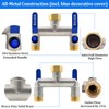 Brass Garden Hose Splitter 2-Way Heavy Duty - 3/4" GHT