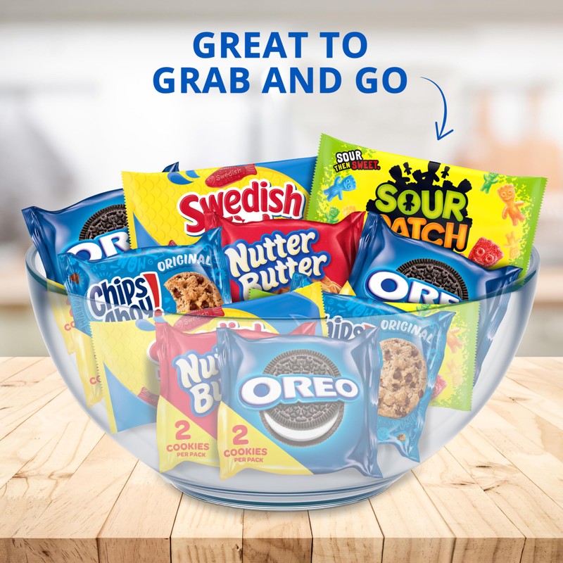 OREO, CHIPS AHOY!, Nutter Butter, SOUR PATCH KIDS & SWEDISH
