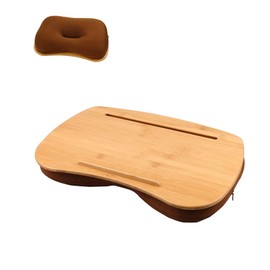 SUMISKY Lap Desk-Portable Laptop Table with Bamboo Platform Phone Holder (M(18.5"x11.8"))