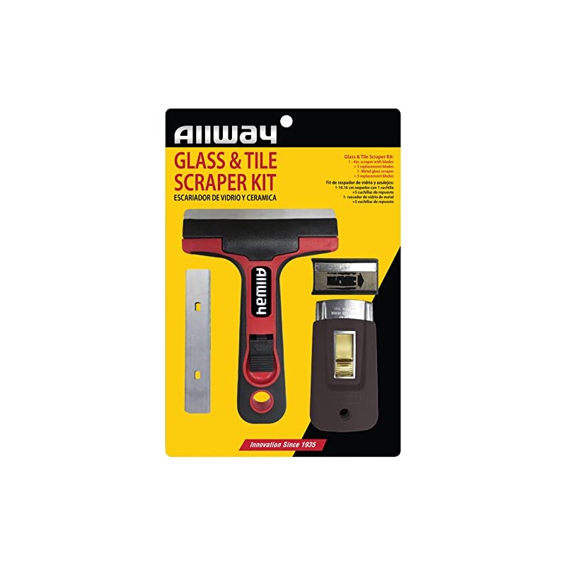 ALLWAY GSK3 Glass and Tile Scraper Tool Kit