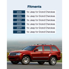 ECCPP Door Handles Interior Inside Inner Driver Passenger Side for 2005-2011 for Jeep Grand for Cherokee Gray(4pcs)