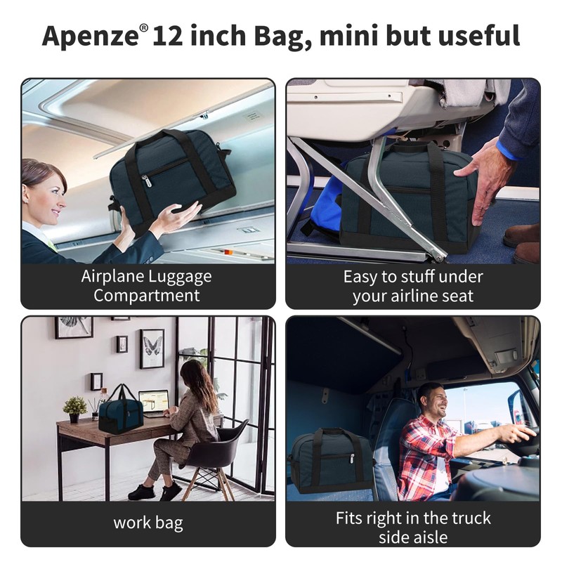 Small Gym Bag Carry On Bag - 12 inch Mini