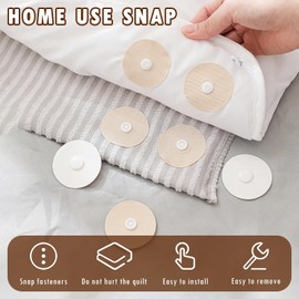 Dayinkes 24-Pack Duvet Clips to Hold Comforter Inside, Reusable Duvet Snaps to Hold Comforter, Wrinkle-Free Bed Sheet Fasteners Clips, Easy Stick & Reposition, for Quilts, Sofas, Pillowcases