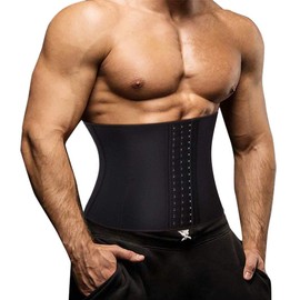 Sawaiko Men's Waist Belt, Torre Corset, Breathable, Abdominal Training, Sports, Compression, Black