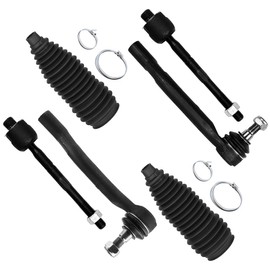 SCITOO 6pcs Front Inner Outer Tie Rod End w/Steering Boot Suspension Kit fit 2003-2008 for Honda Pilot 2001-2006 for Acura MDX