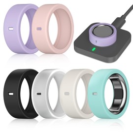 ZOOROO 6 Pack Ring Cover Compatible with Oura Ring Gen 4/Oura Ring Gen 3 Horizon/Gen 3 Heritage, Surport Charging with Cover on, Anti-Scratch Elastic Silicone Ring Protector Men Women Working Out Gym