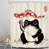 LGhtyro Funny Frog Shower Curtain Bathroom Set 60Wx71H Inches Mushroom