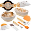 Banneton Bread Proofing Basket Set, 10 Inch Oval & 9