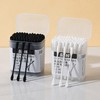 Large Capacity Cosmetic Cotton Pads & Black Paper Stick Ear Pick Cotton Swabs Stick Ear Spoon - Black 100-pack 10ea