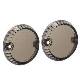 NTHREEAUTO 2.87 Inch Smoked Turn Signal Lens Cover Compatible with Kawasaki Vulcan, W650, Zephyr, Eliminator, Yamaha