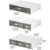 QWORK Desk Organizer - 3-Tier Stackable Storage Drawers with 6
