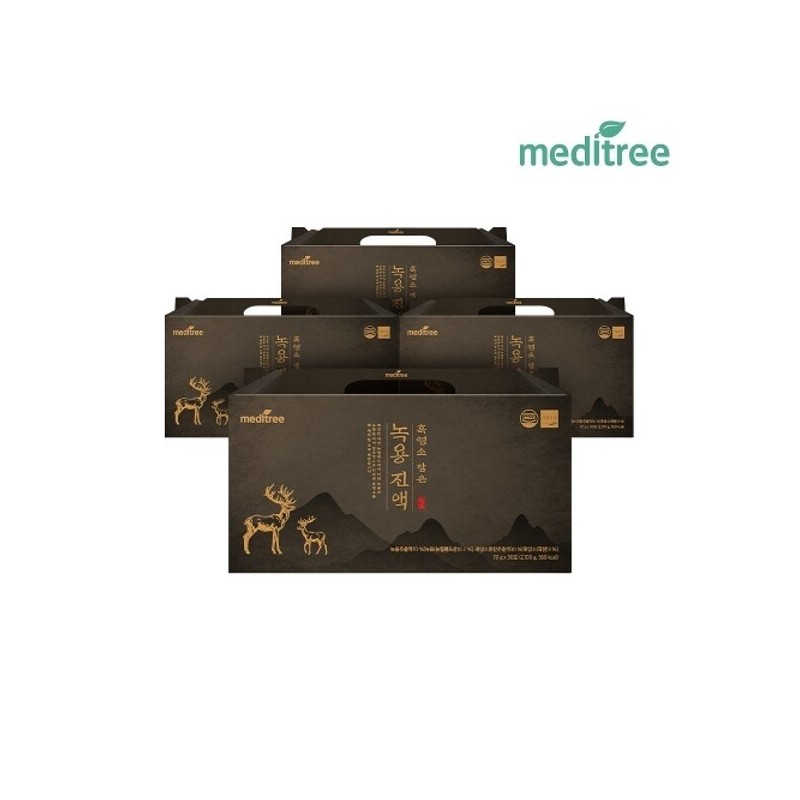 Medtree 메디트리 흑염소 담은 생 녹용진액 4박스(120포) Meditree Black Goat