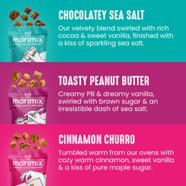 Marimix Snack Mix | 6 Pack Variety | Crunch Baked Sweet & Salty Savory Plant Based Naturally Gluten Free Whole Grain Fiber Charcuterie Pretzel Trail Party Mix | No Artificial Ingredients