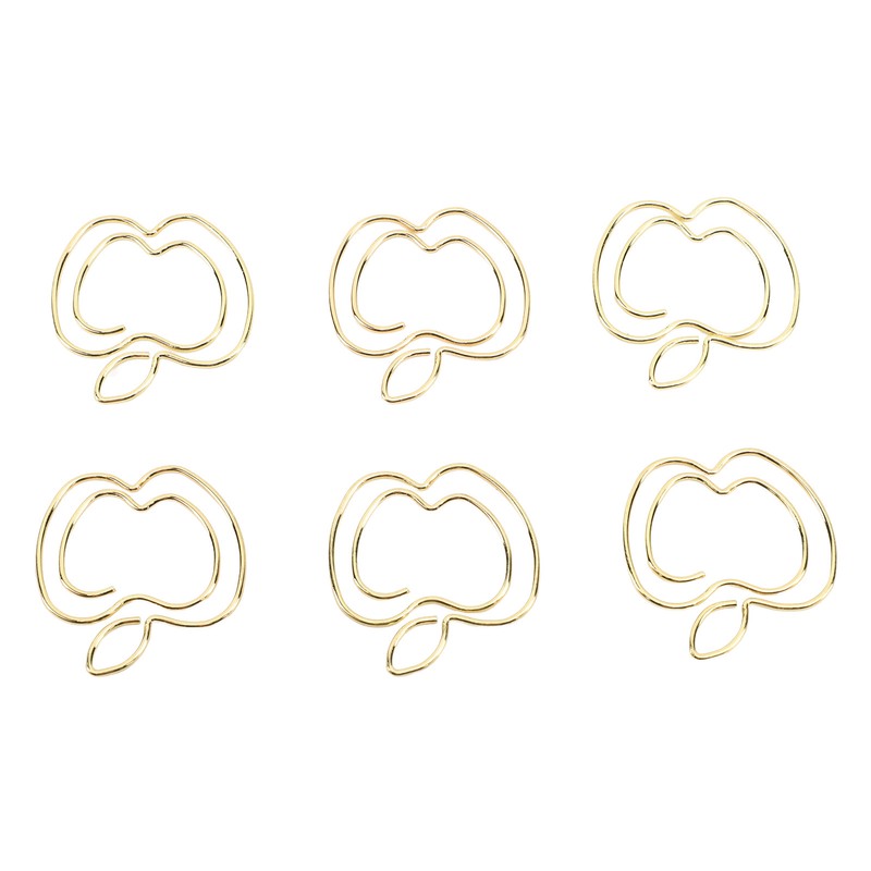 100pcs Fruit Paper Clips Cute Bookmark Pare Clips Portable Funny