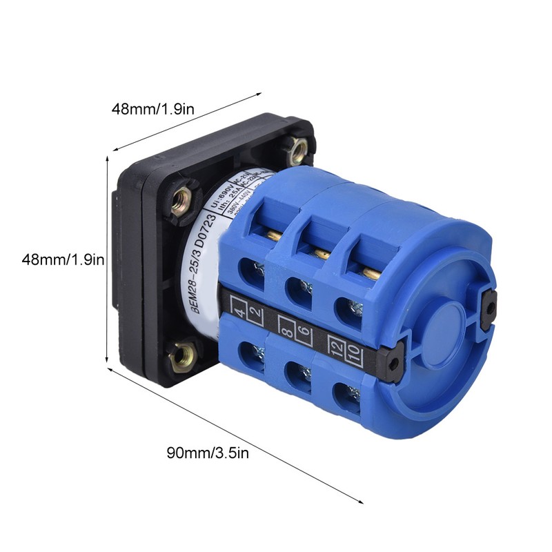 BERM BEM28-25/3 D0723 Universal Changeover Switch 690V 25A 3 Position