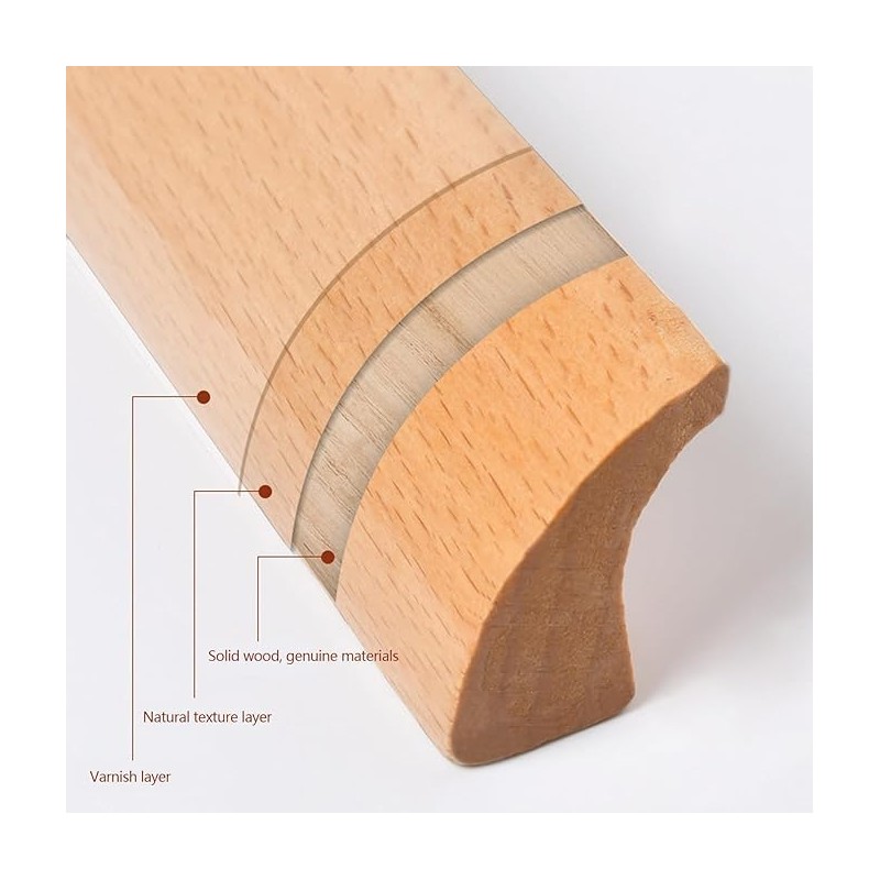 10 Pieces Wooden Drawer Pulls Wooden Handles Wood Cabinet Pulls