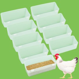 9 Pack Chicken Coop Feeder, Bird Pigeon Cage Treats Cups with Hook for Bird Chicken Pigeon Poultry Roosters Gamefowl