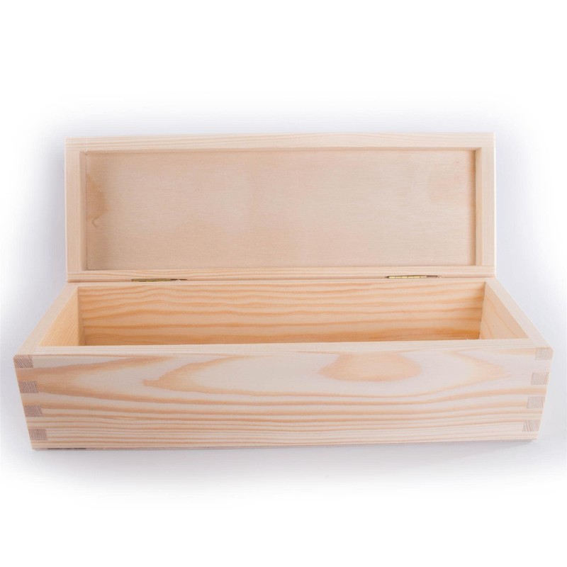 Wooden Oblong Rectangular Lidded Box | 30 x 14 x