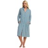 Suzy & Me Ladies 100% Cotton Zip Dressing Gown (SAGE