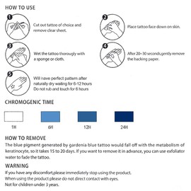 Oottati 6 Sheets Semi Permanent Long Lasts 1-2 Weeks Temporary Tattoo Stickers Dragon Egypt Horus Eye of Horus Anubis Moon Totem Devil Smile Flower, Realistic Appearance and Natural Fading