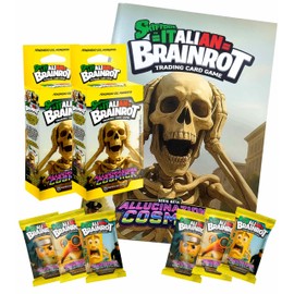 Skifidol Italian Brainrot Trading Card Game, Series Beta, 2 Box of 3 Bags (42 Cards) + Scrapbook, Cosmic Hallucination