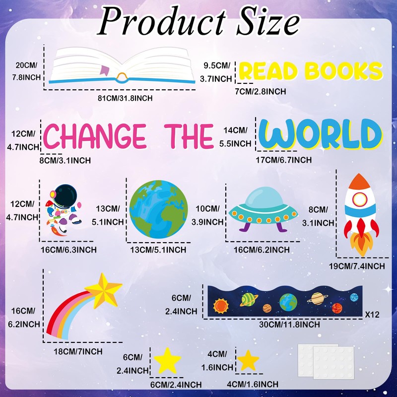 Outer Space Bulletin Board Set Read Books Change The World