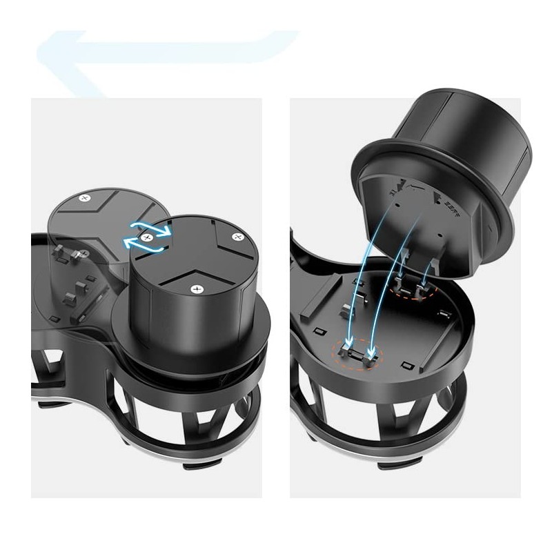 WANGCL 2 in 1 Double Hole Car Cup Holder Expander