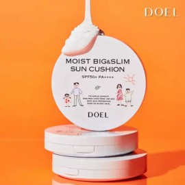 Doel 본품 1개 도엘 DOEL 100% 무기자차 촉촉 빅앤슬림 선쿠션 SPF50+ PA++++ 영유아부터 온 가족 사용 27g DOEL 100% Mineral Sunscreen Moisturizing Big & Slim Sun Cushion SPF50+ PA++++ for All Ages, 27g