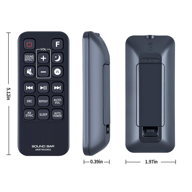 AKB74935601 Replacement Remote Control for LG Soundbar Compatible with SH7