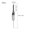 uxcell 3pcs Square Hole Drill Bit 1/4"(6mm) High Carbon Steel