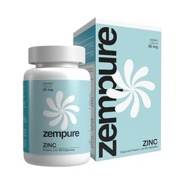 Zinc 50 MG Sulfato de Zinc | Alta Concentración | Piel, Cabello y Uñas | Bienestar y Metabolismo Celular | Frasco con 60 Cápsulas Veganas