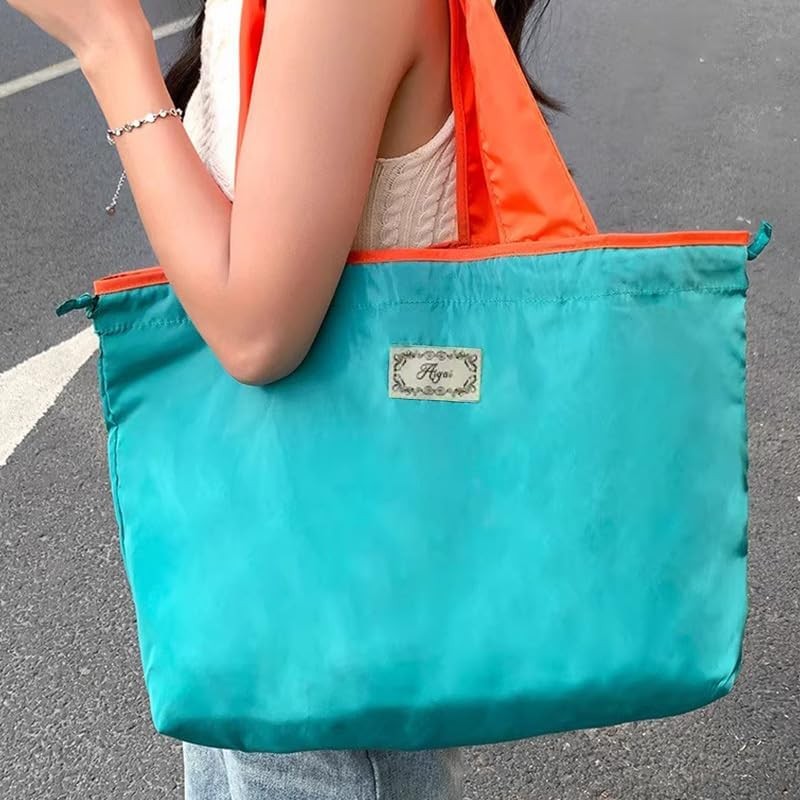 2 Piezas Bolsas de Compras Plegables,Bolsas Ecológicas Reutilizables,Bolsa Viaje Plegable
