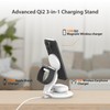 j5create Qi2 3-in-1 Wireless Charging Station - White