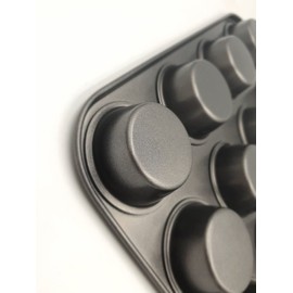 CenturiusCuroisty Non Stick Sturdy 12 Cupcake Baking Muffin Tray Yorkshire Pudding Baking Pan