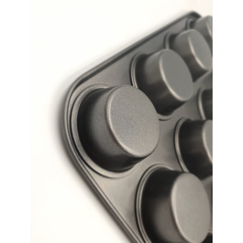 CenturiusCuroisty Non Stick Sturdy 12 Cupcake Baking Muffin Tray Yorkshire