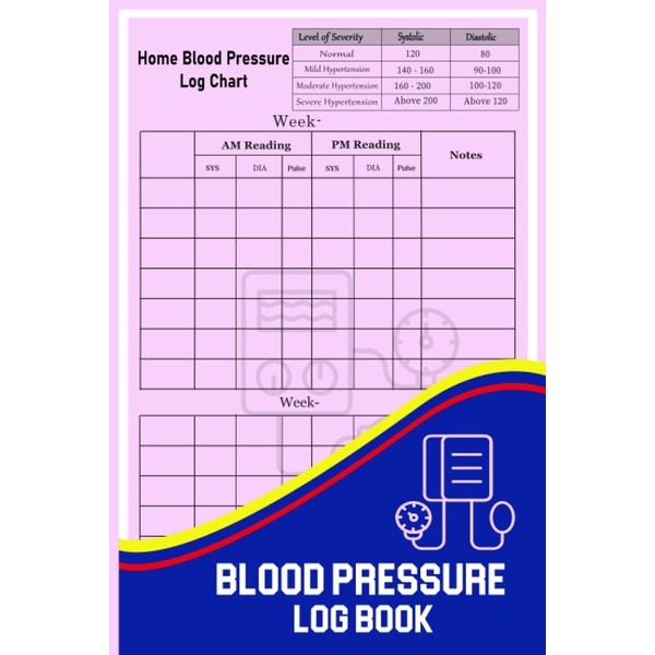 Blood Pressure Log Book: Daily and Weekly to Monitor Blood